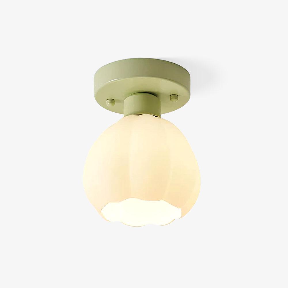 Flower Shaded Semi Flushmount Light - Lumpaz