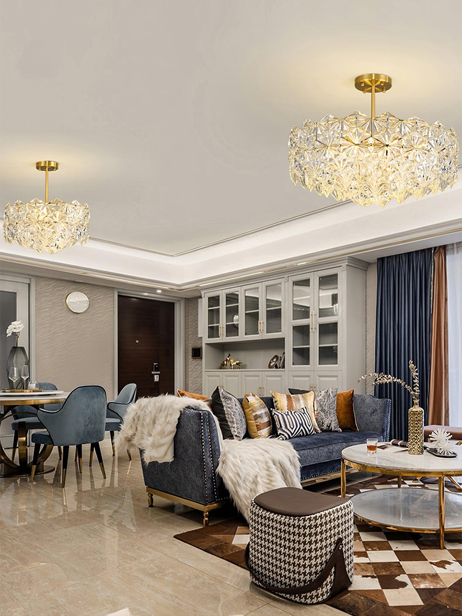 Snowflake Glass Chandelier - Lumpaz