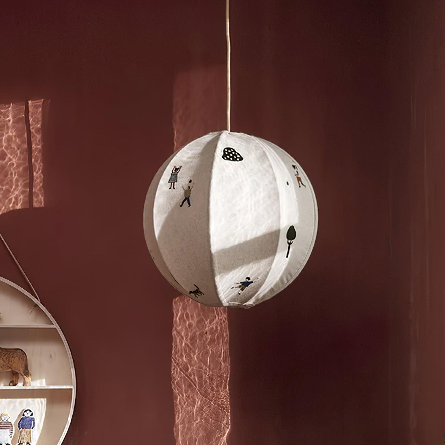 Park Embroidered Textile Pendant Lamp - Lumpaz