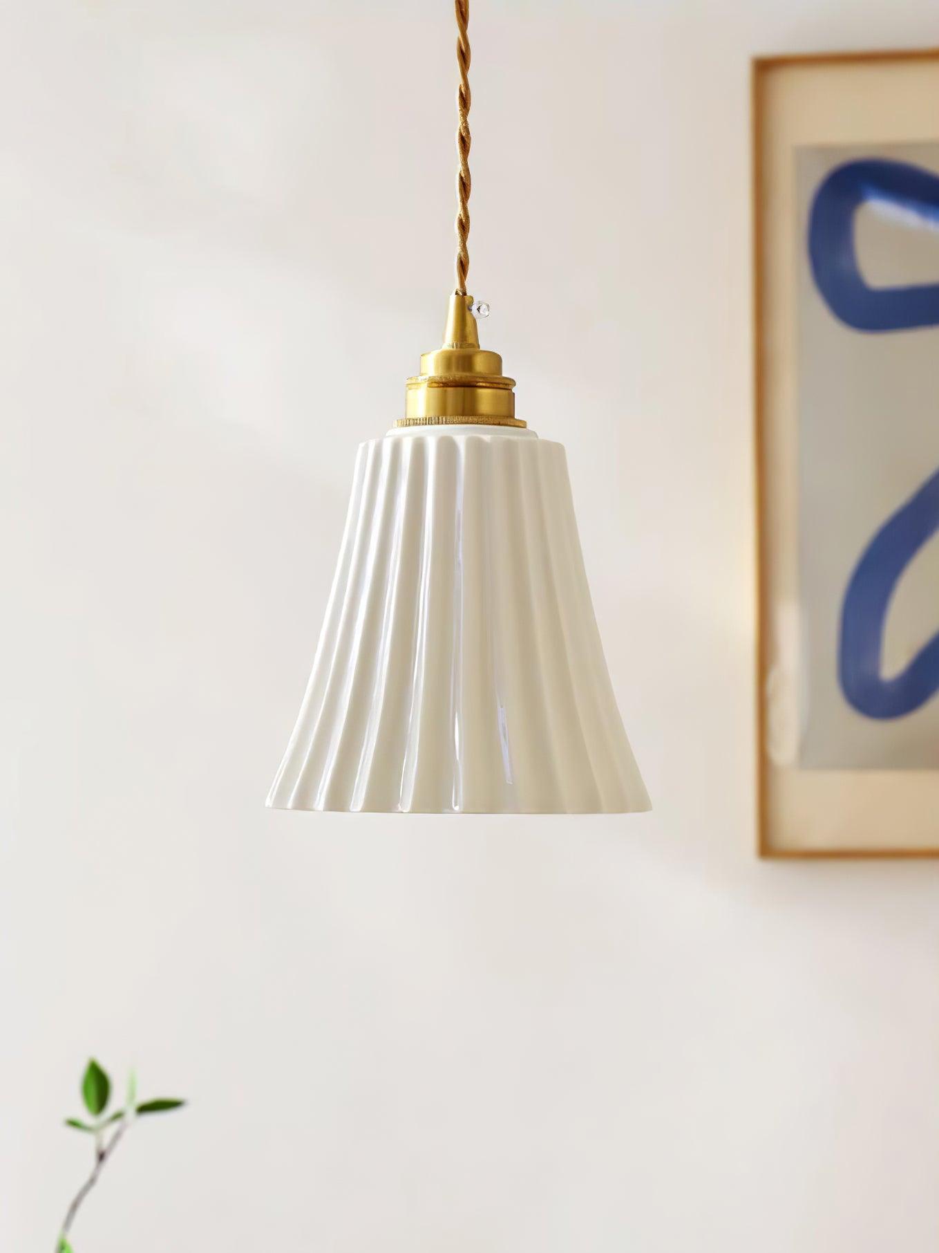 Trumpet Ceramic Pendant Light - Lumpaz