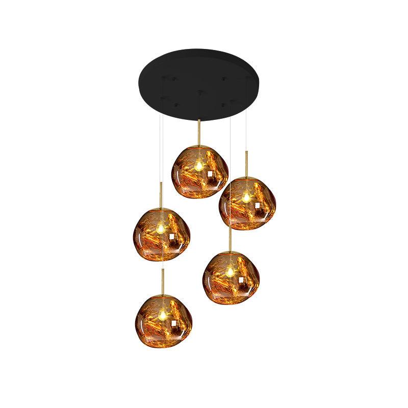 Multi Lava Round Pendant Lamp - Lumpaz
