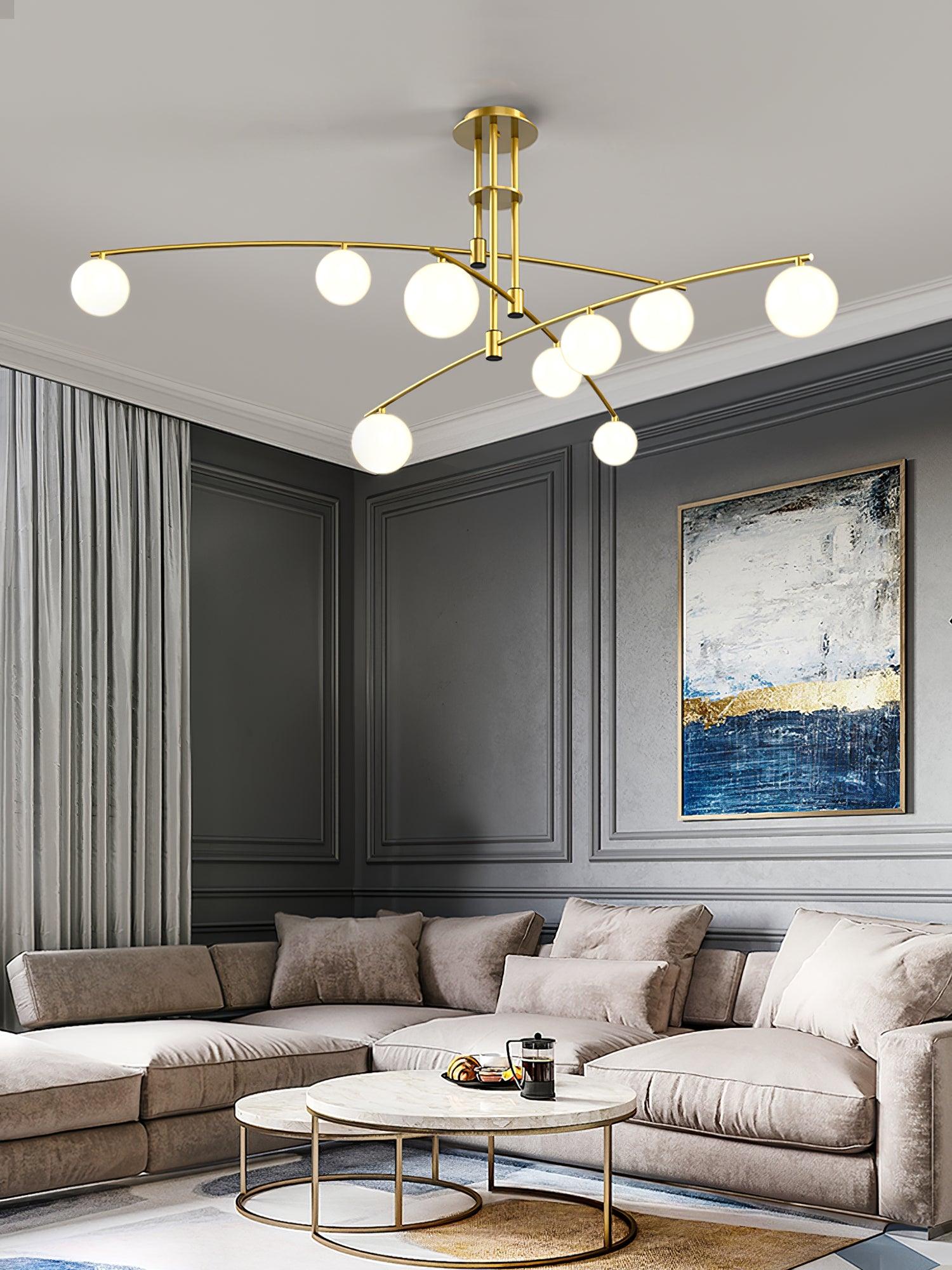 Modern Long Arm Chandelier - Lumpaz