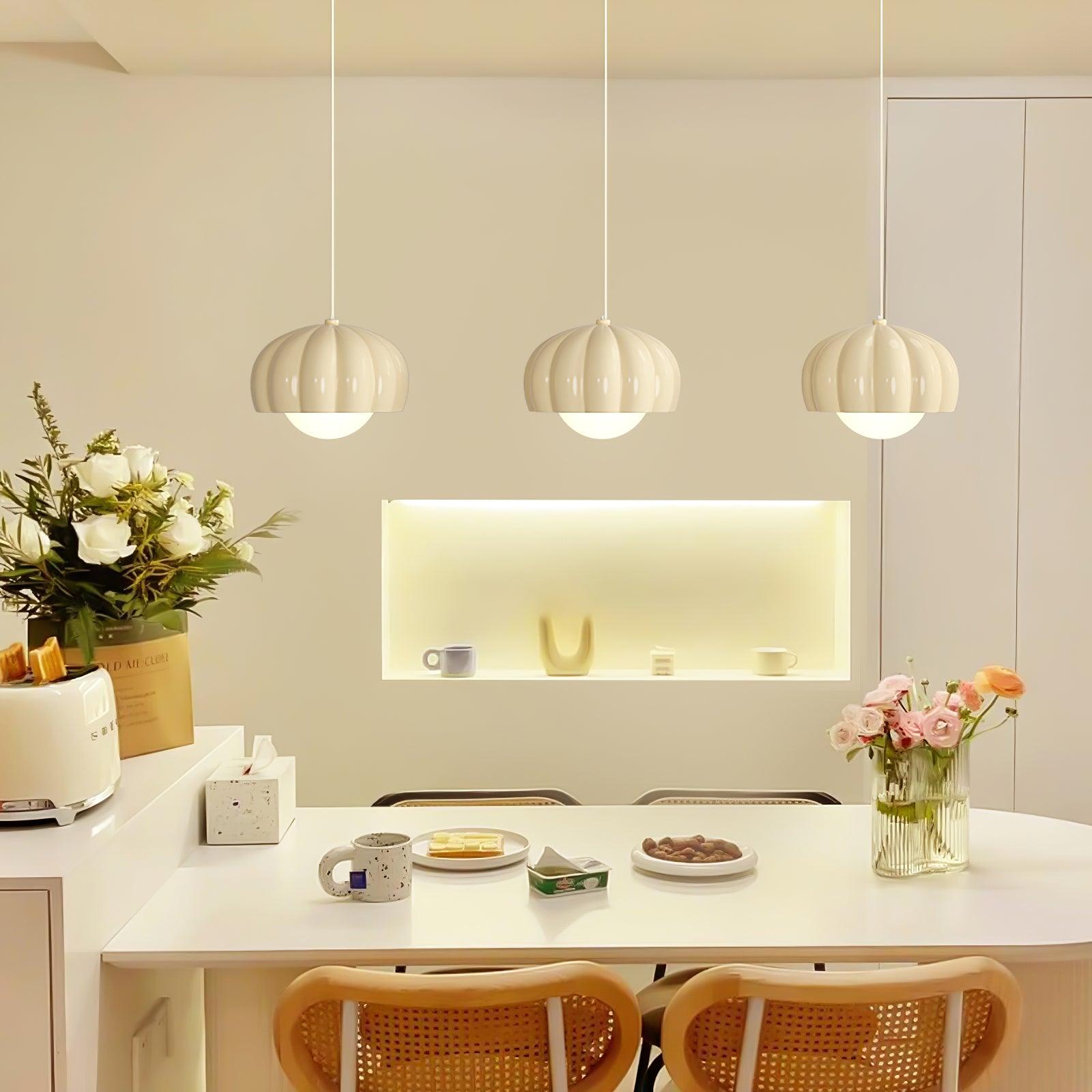 Creamy Pumpkin Pendant Light - Lumpaz