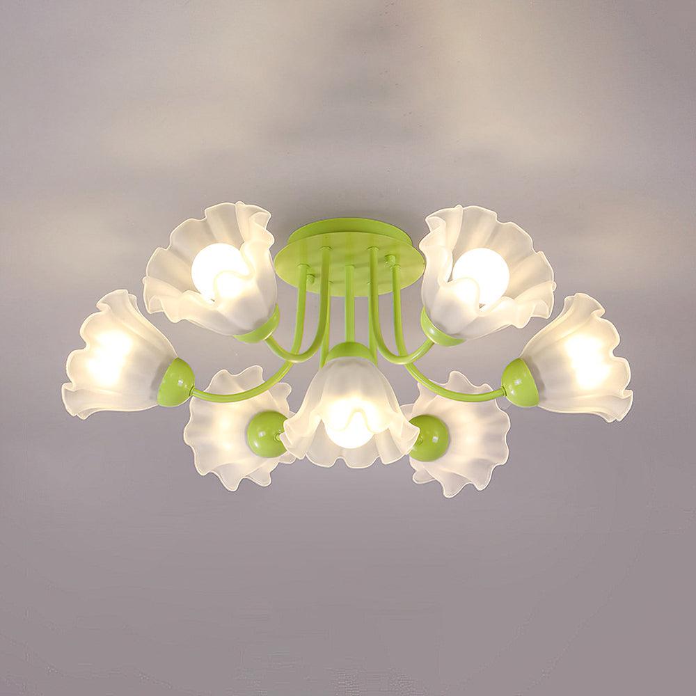 Floral Sculpted Ceiling Lamp - Lumpaz