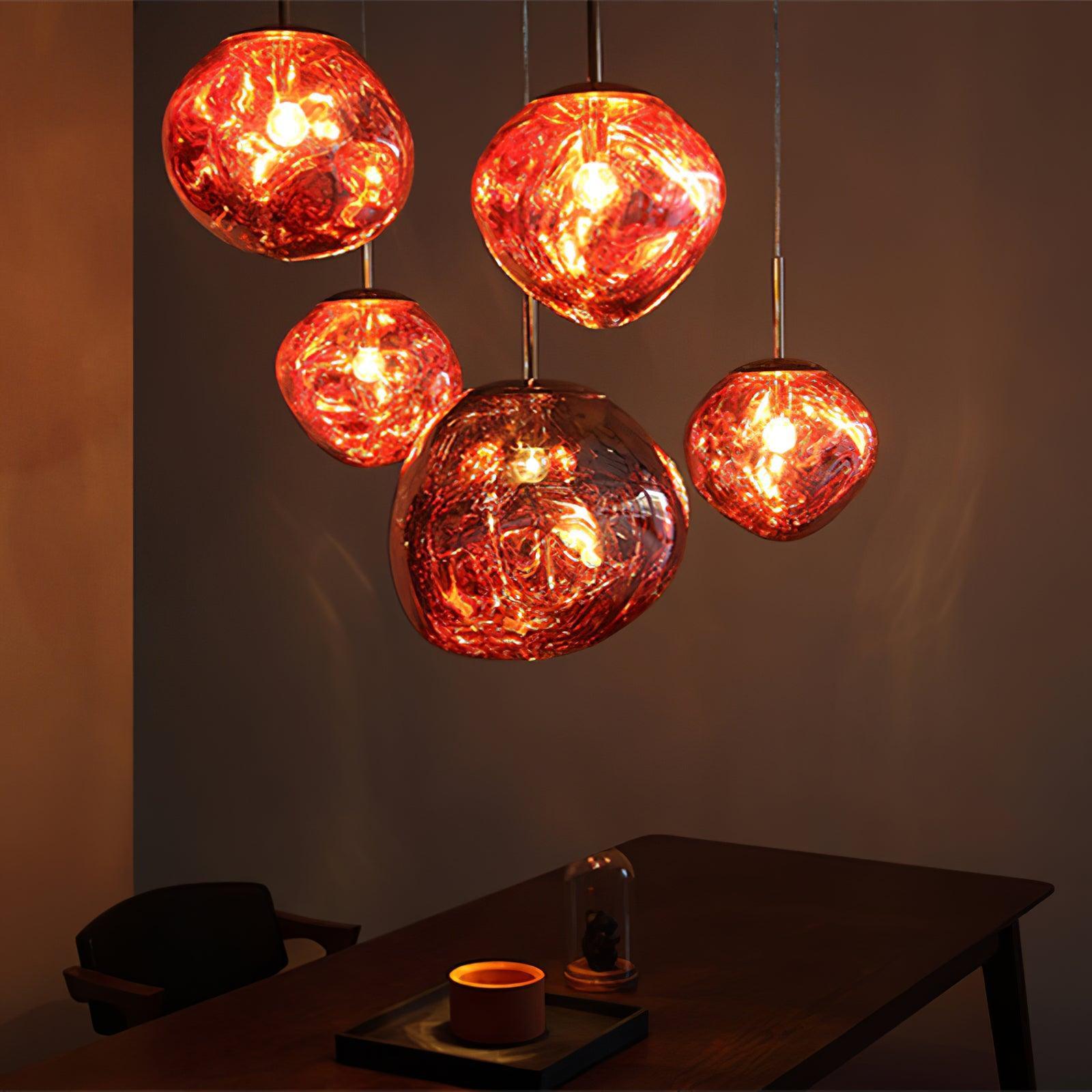 Multi Lava Round Pendant Lamp - Lumpaz