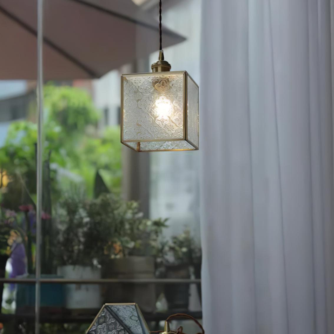 Patterned Glass Pendant Lamp - Lumpaz