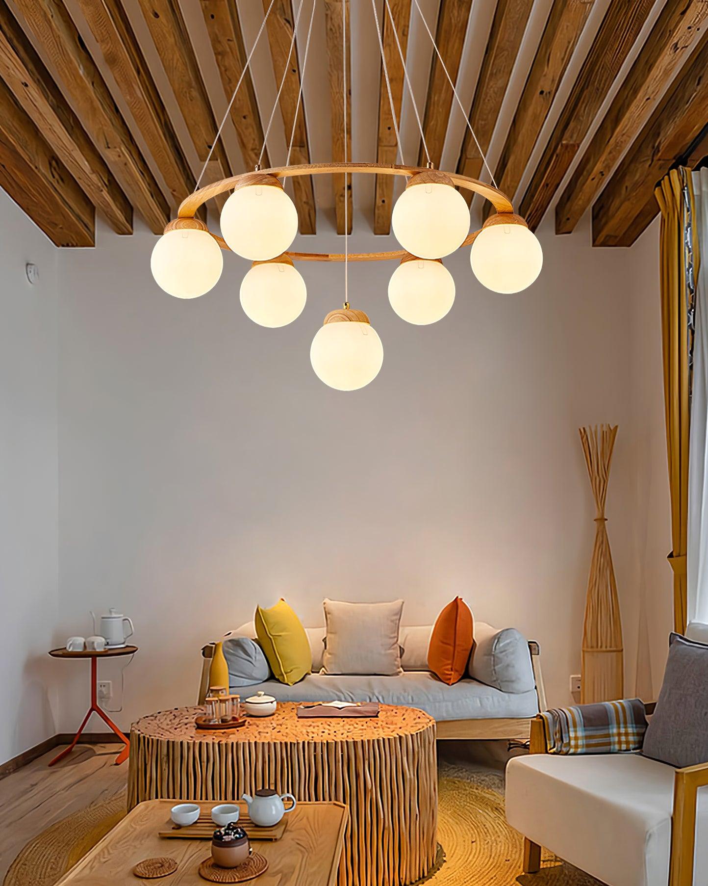 Nuura Miira Wood Chandelier - Lumpaz