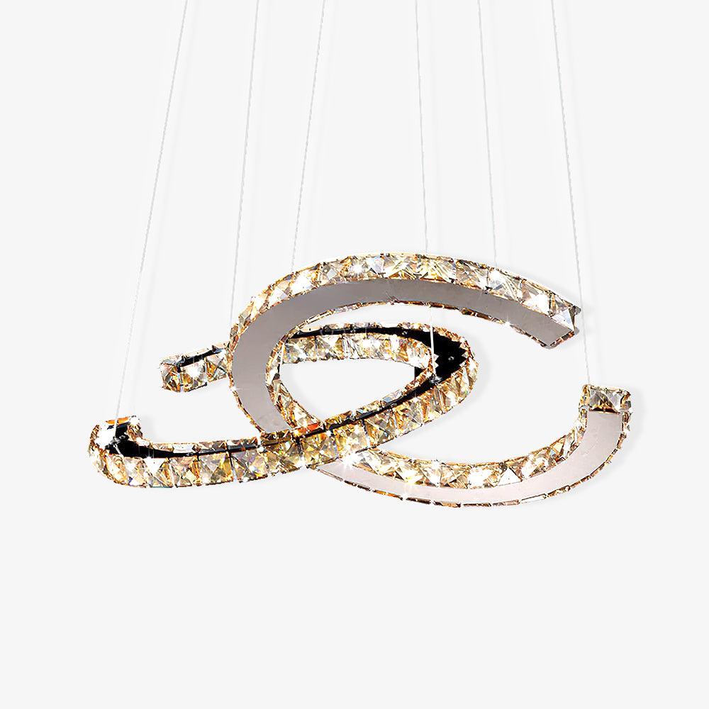 Modern Crystal Double C Chandelier - Lumpaz