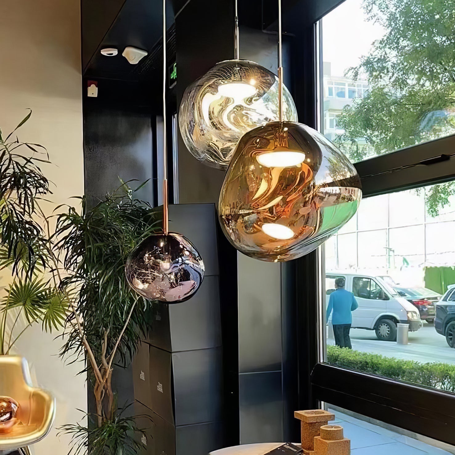 Multi Lava Round Pendant Lamp - Lumpaz