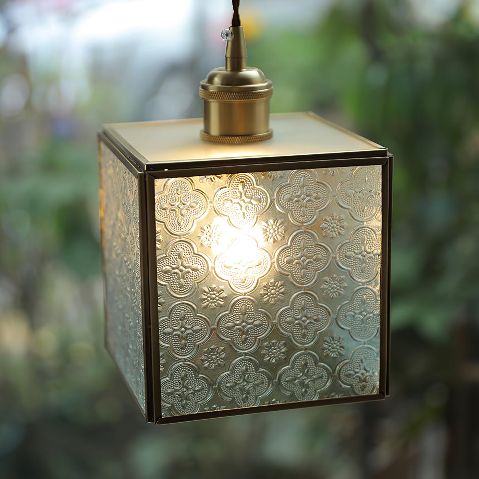 Patterned Glass Pendant Lamp - Lumpaz