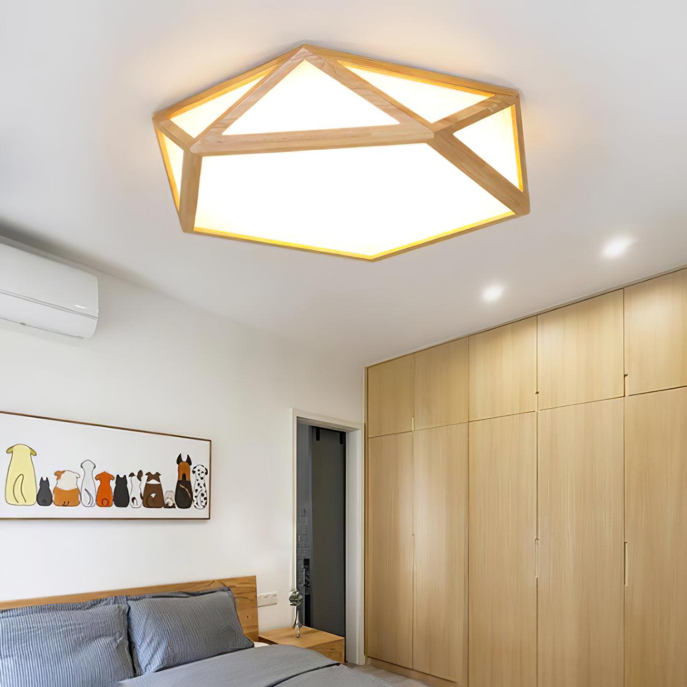 Diamond Wooden Ceiling Lamp - Lumpaz