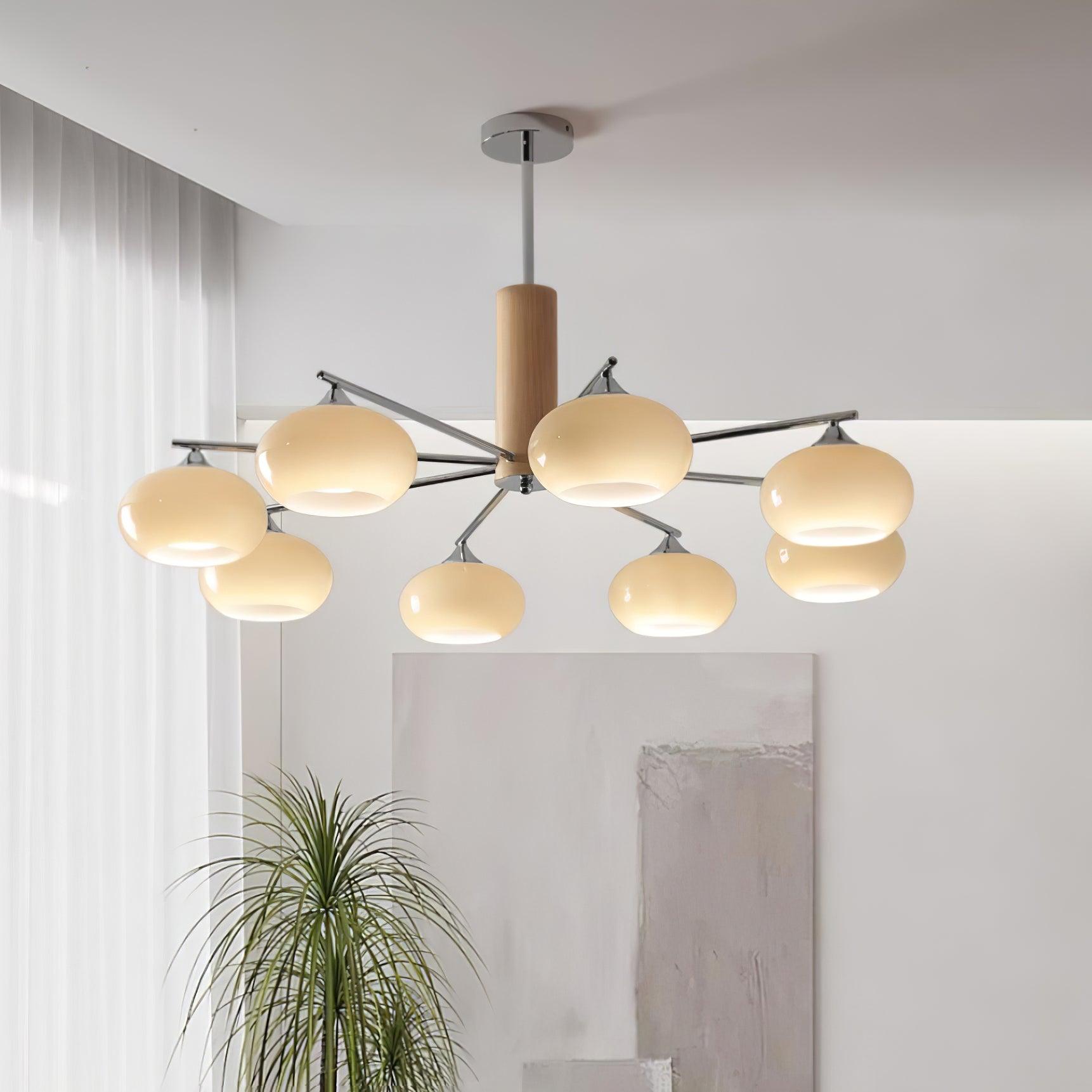 Elliptical Persimmon Chandelier - Lumpaz