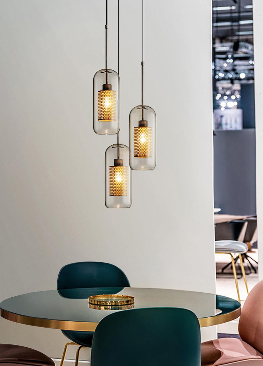 Combined Chiswick Glass Pendant Light - Lumpaz