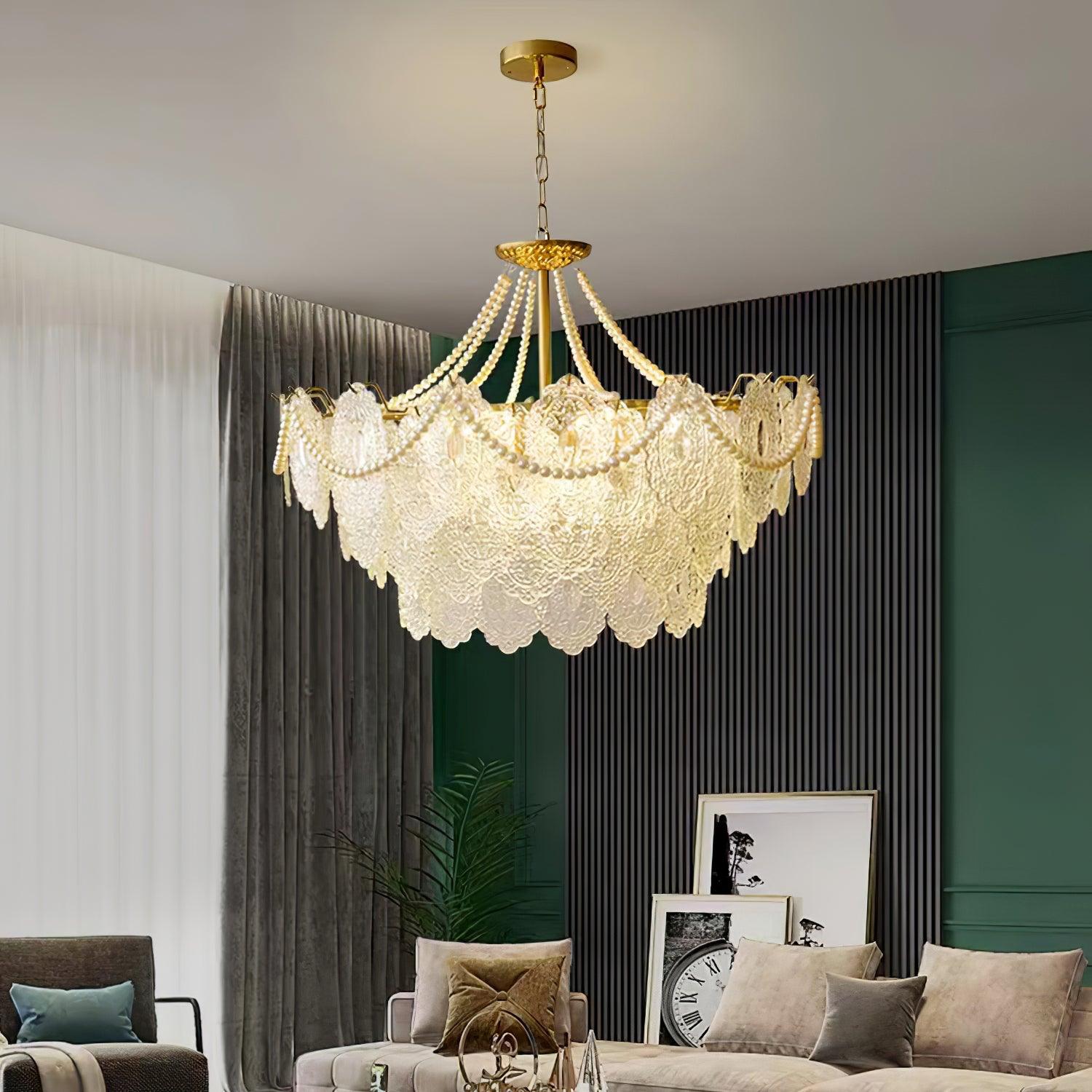 Pearls Glass Chandelier - Lumpaz