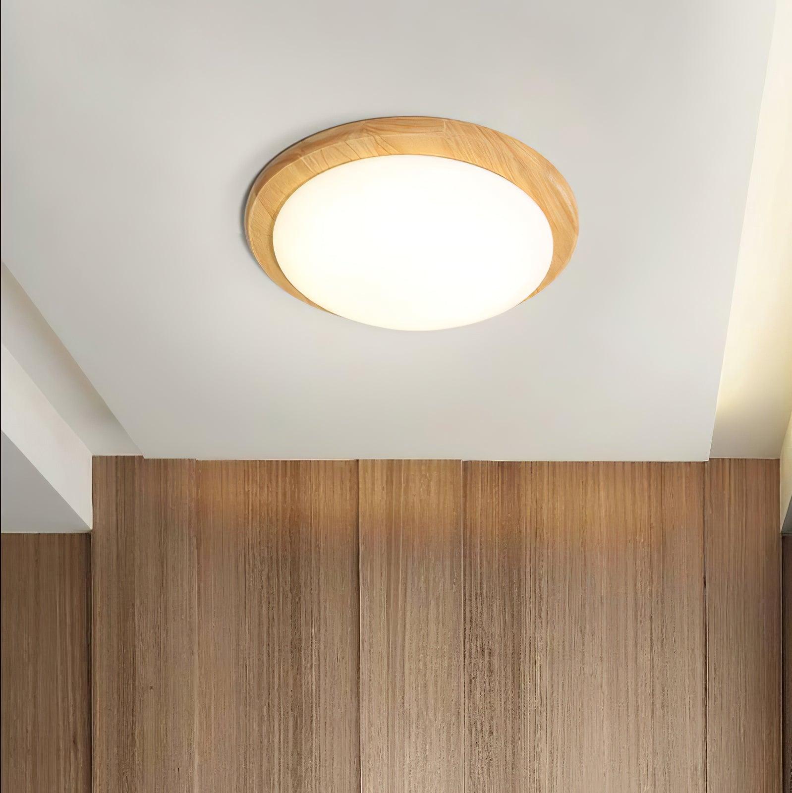 Drum Wood Ceiling Lamp - Lumpaz