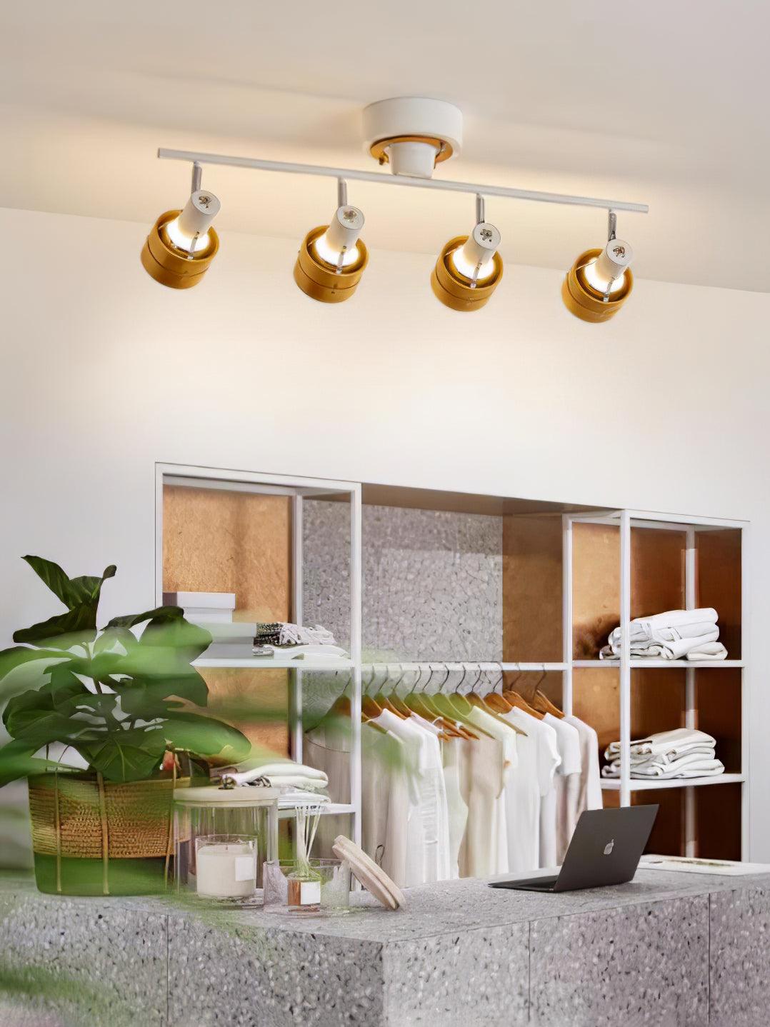 Wooden Adjustable Spot Ceiling Lamp - Lumpaz