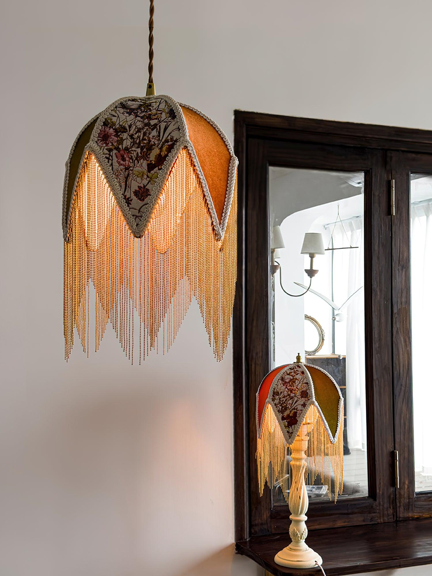 Bette Fringed Pendant Lamp - Lumpaz