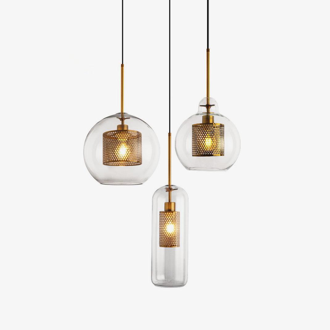 Combined Chiswick Glass Pendant Light - Lumpaz