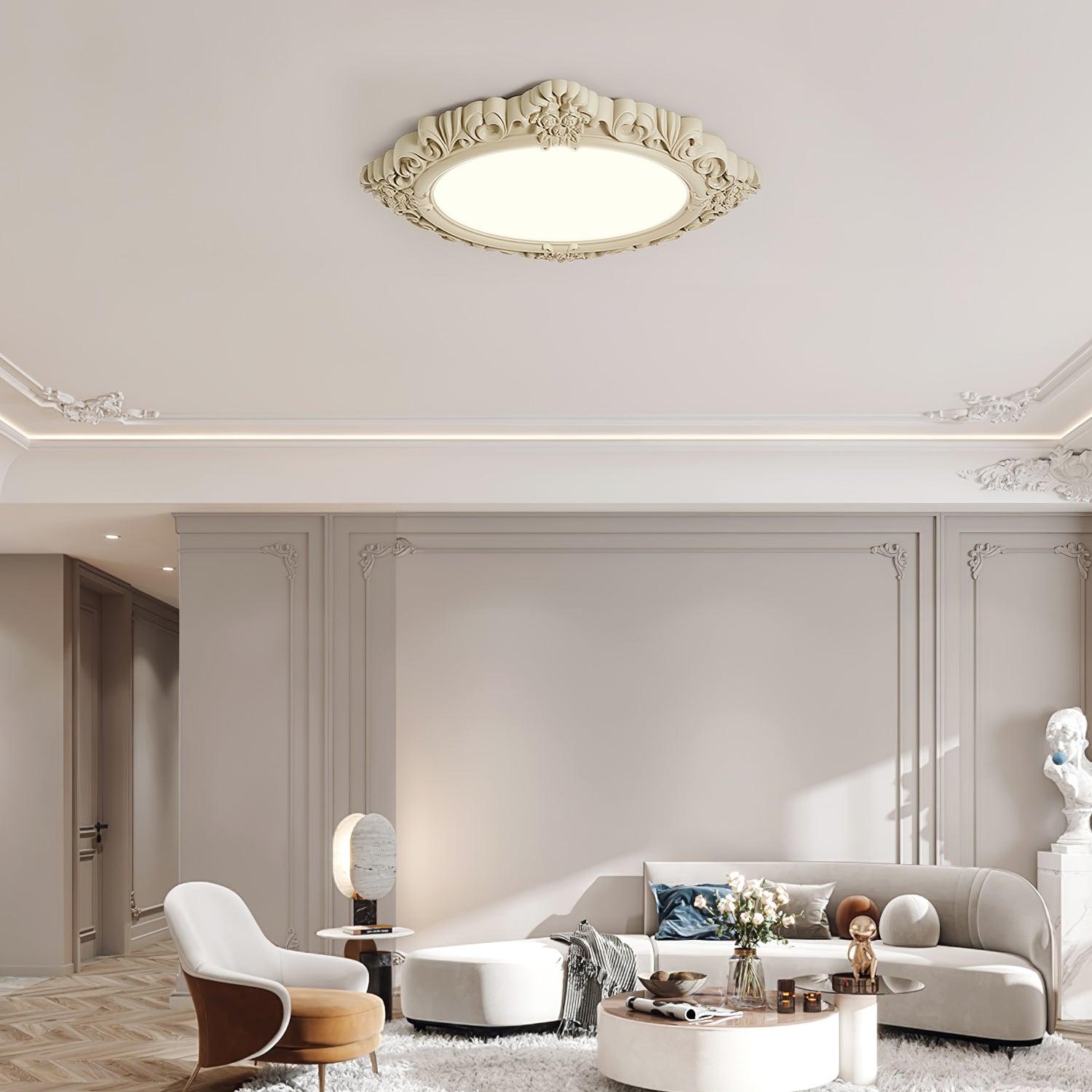 Sculpted Resin Ceiling Lamp - Lumpaz