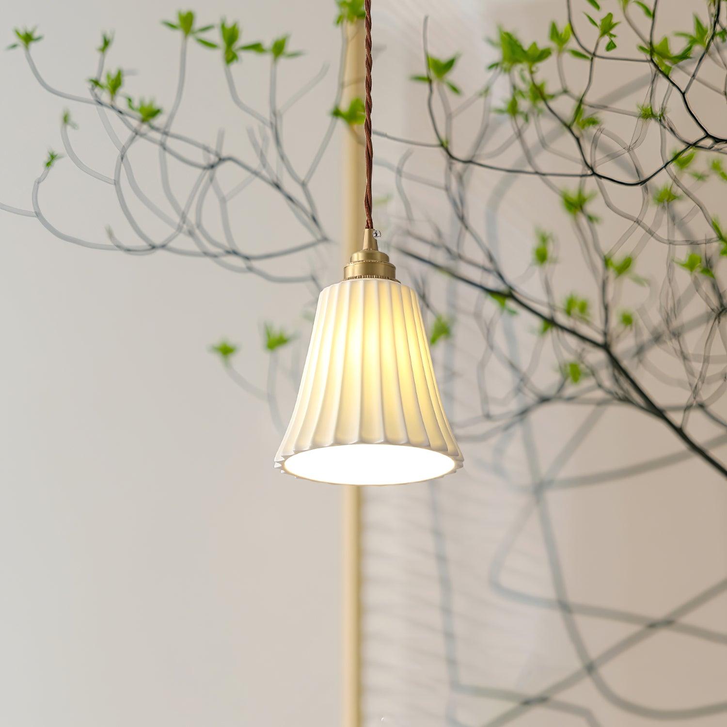 Trumpet Ceramic Pendant Light - Lumpaz