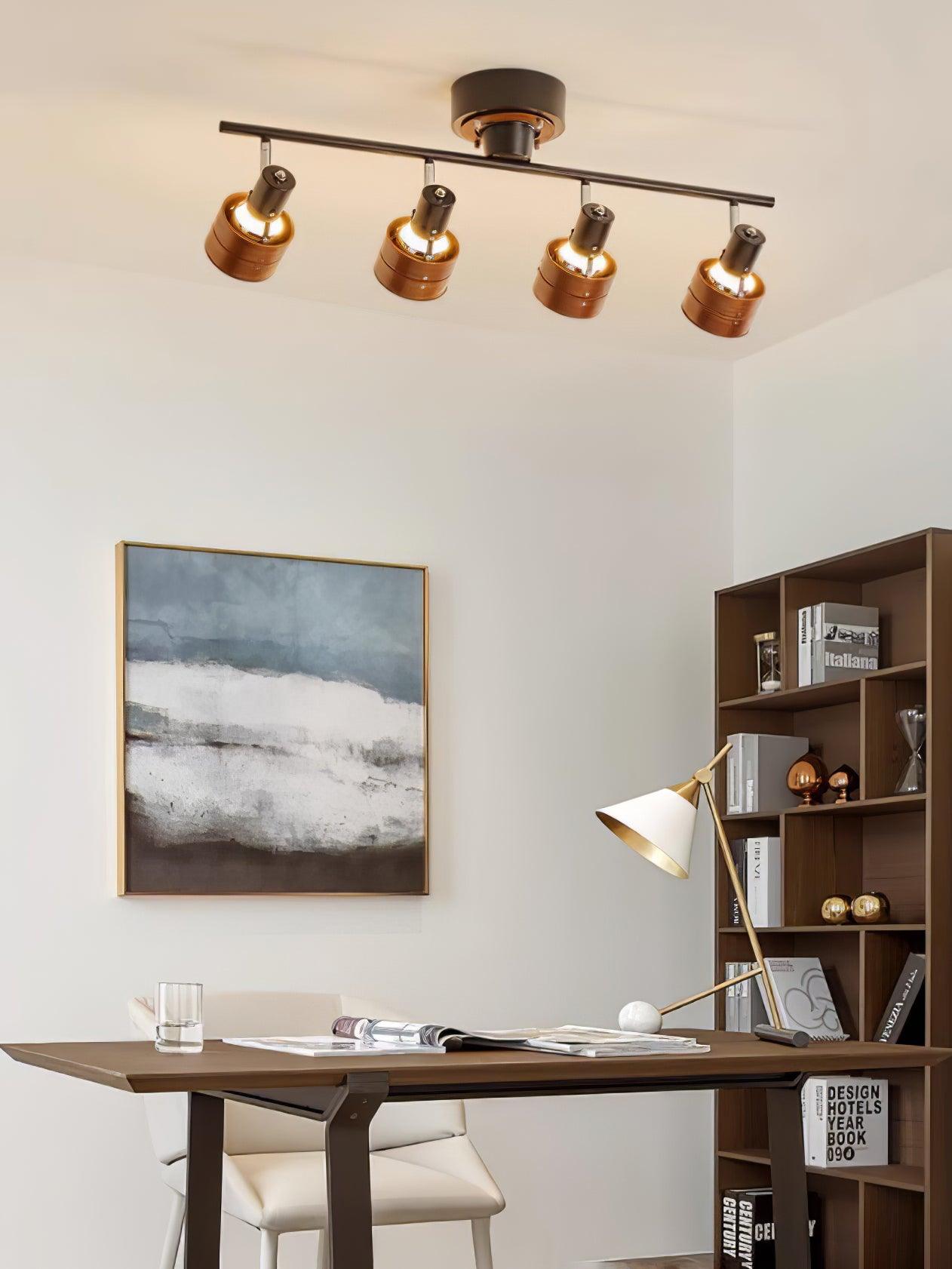Wooden Adjustable Spot Ceiling Lamp - Lumpaz