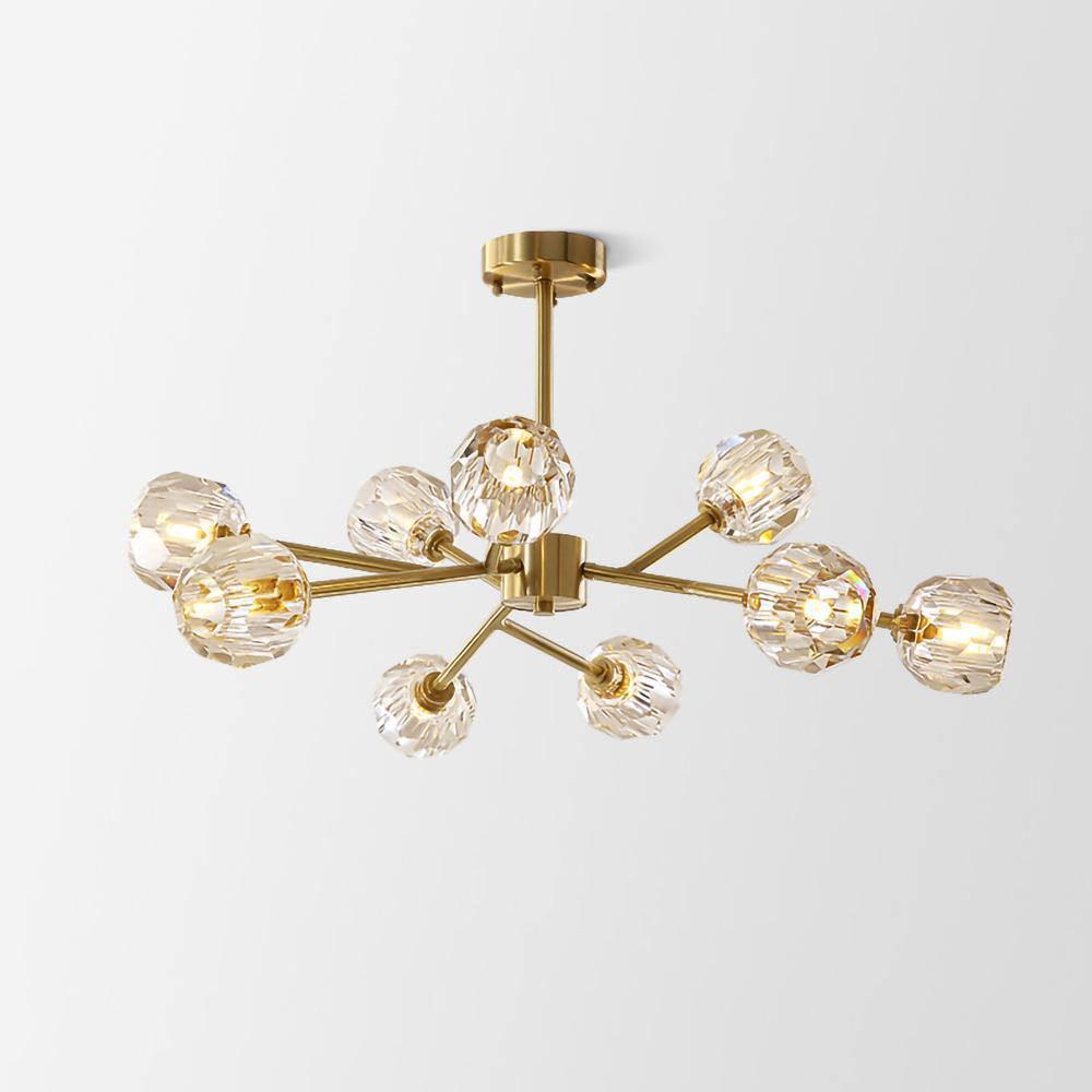 Crystal Ball Round Cluster Chandelier - Lumpaz