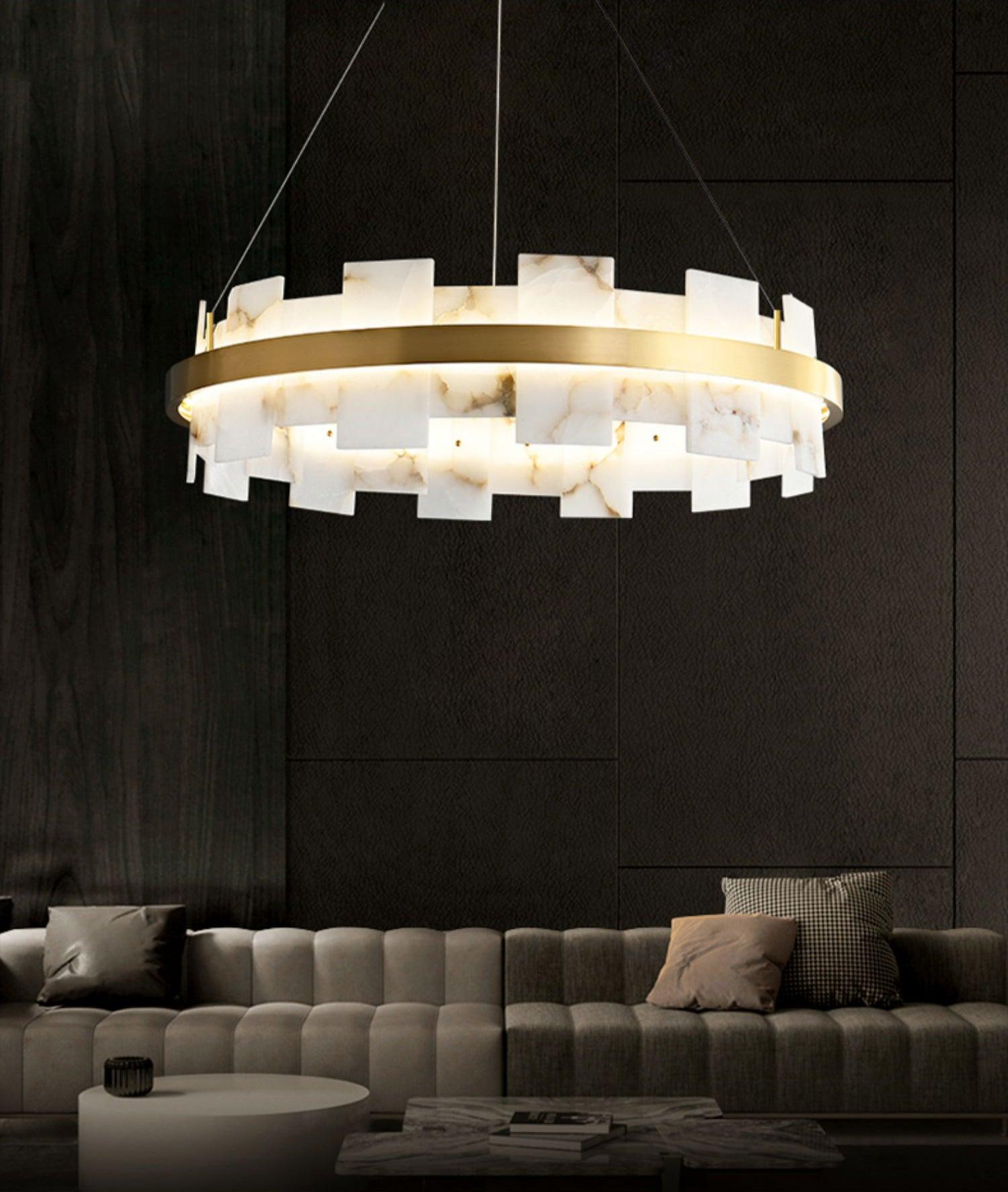 Alabaster Halo Chandelier - Lumpaz