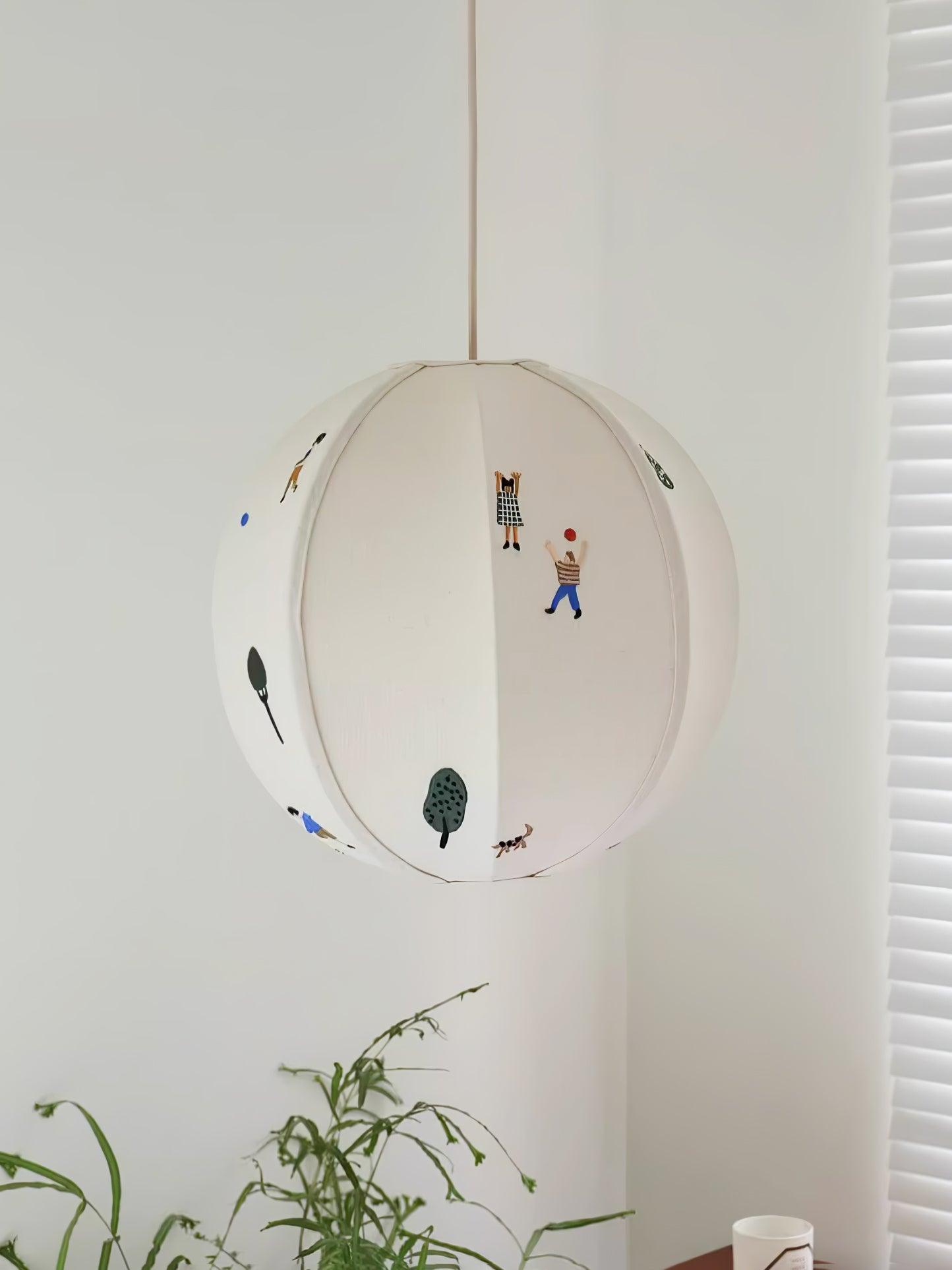 Park Embroidered Textile Pendant Lamp - Lumpaz