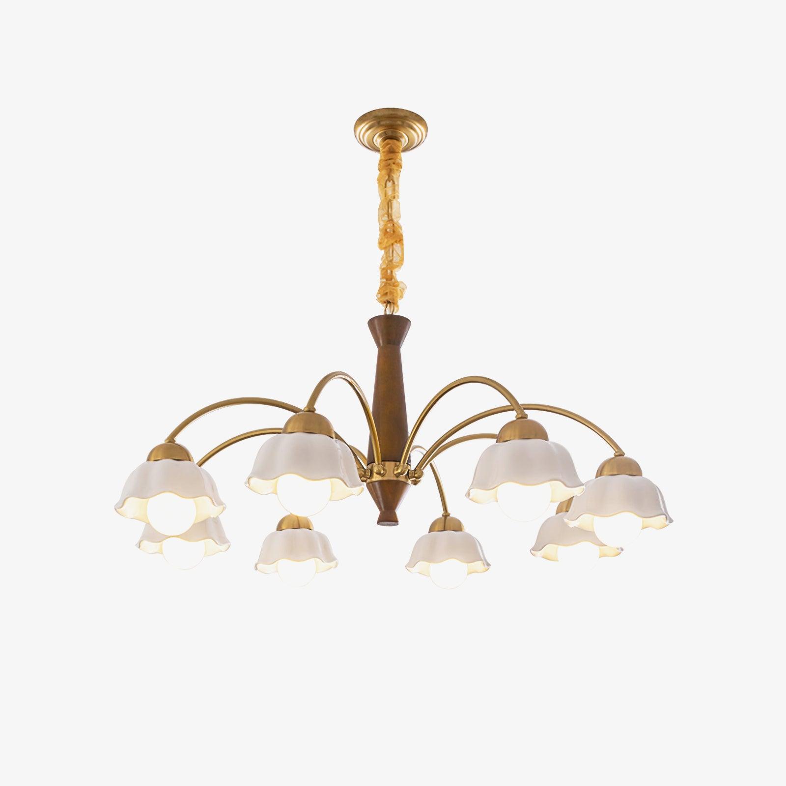 Swedish Modern Brass Chandelier - Lumpaz