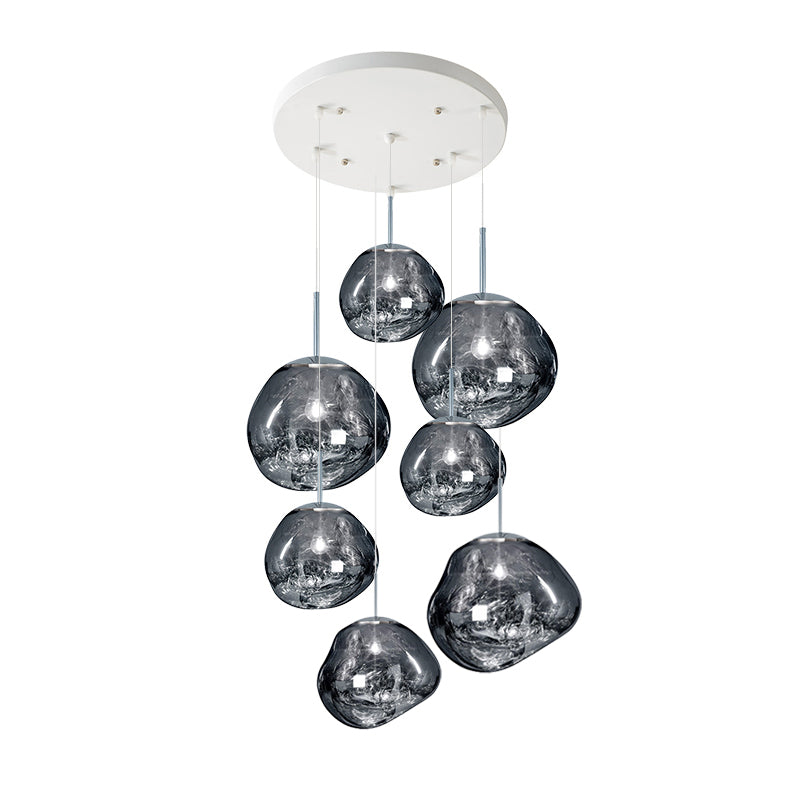 Multi Lava Round Pendant Lamp - Lumpaz