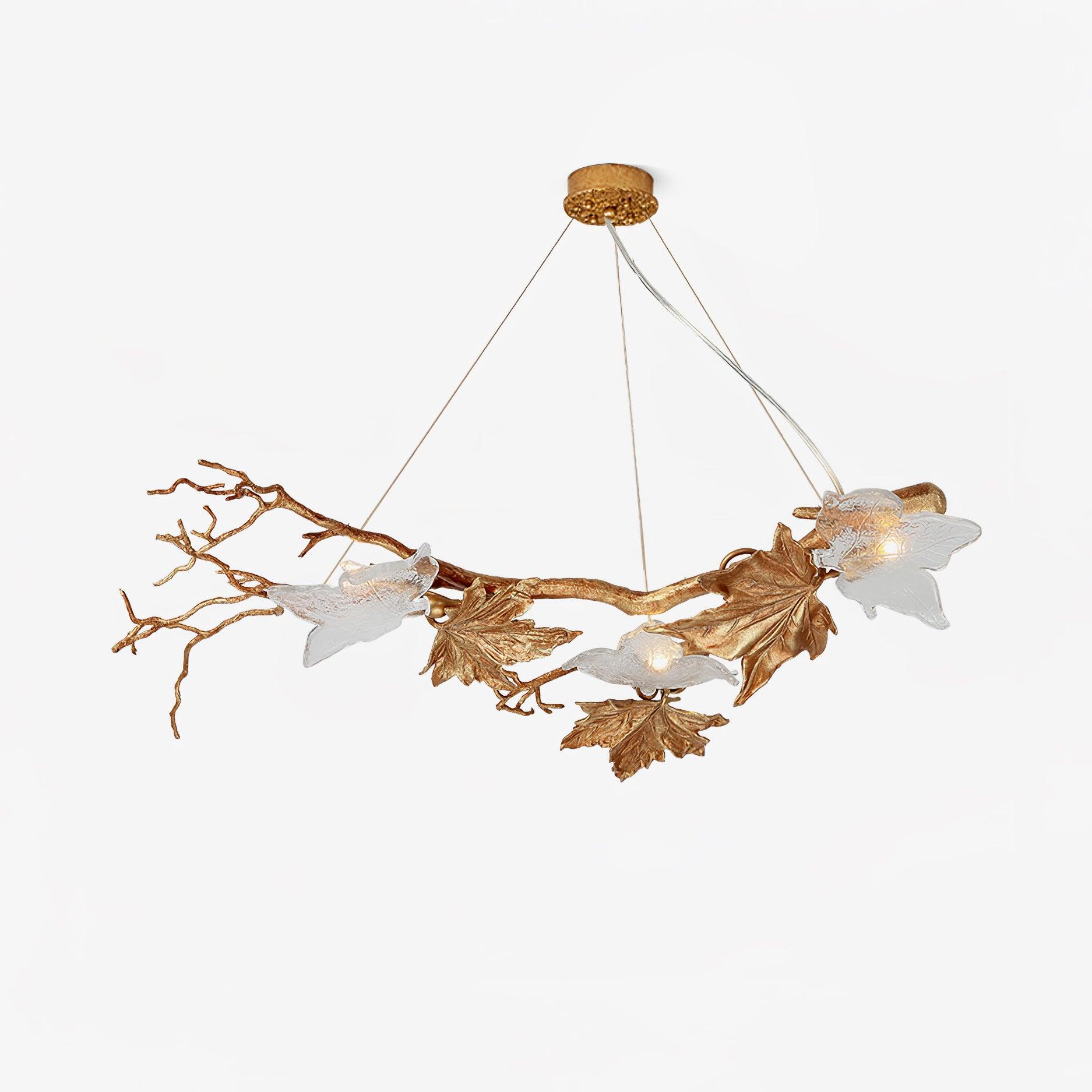 Folio Branch Brass Chandelier - Lumpaz