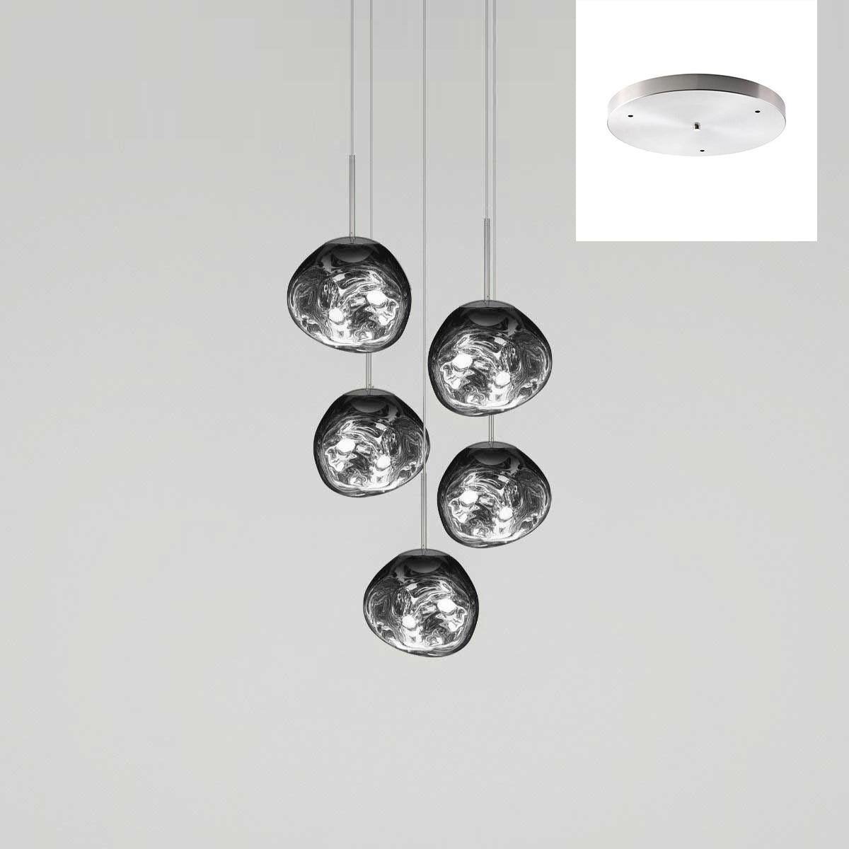 Multi Lava Round Pendant Lamp - Lumpaz