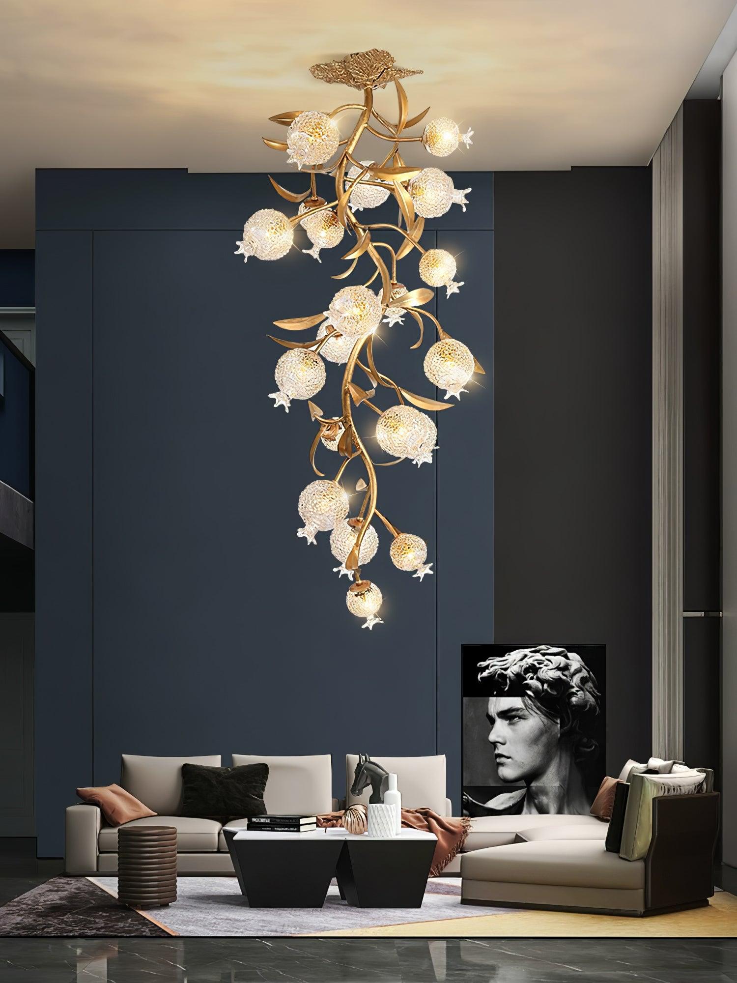 Pomegranate Brass Ceiling Lamp - Lumpaz