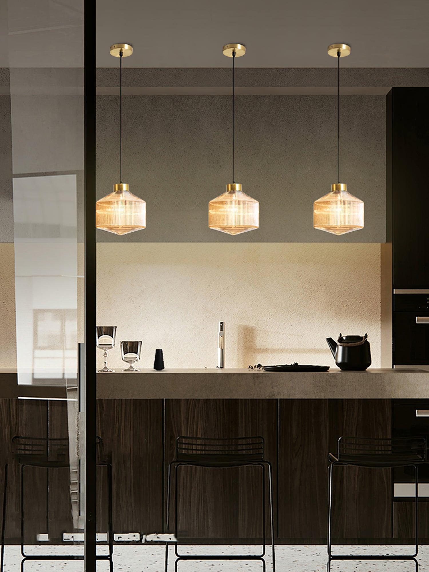 Striped Spinning Top Pendant Light - Lumpaz