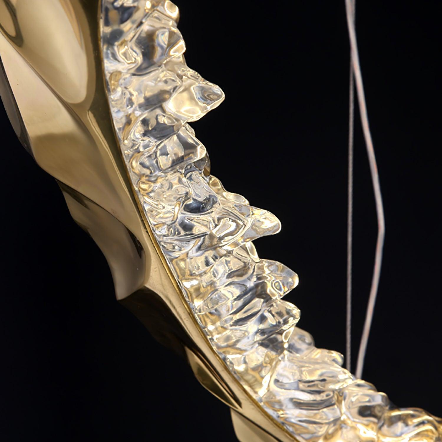 Resin Circlet Brass Pendant Lamp - Lumpaz