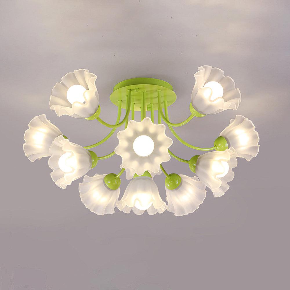 Floral Sculpted Ceiling Lamp - Lumpaz