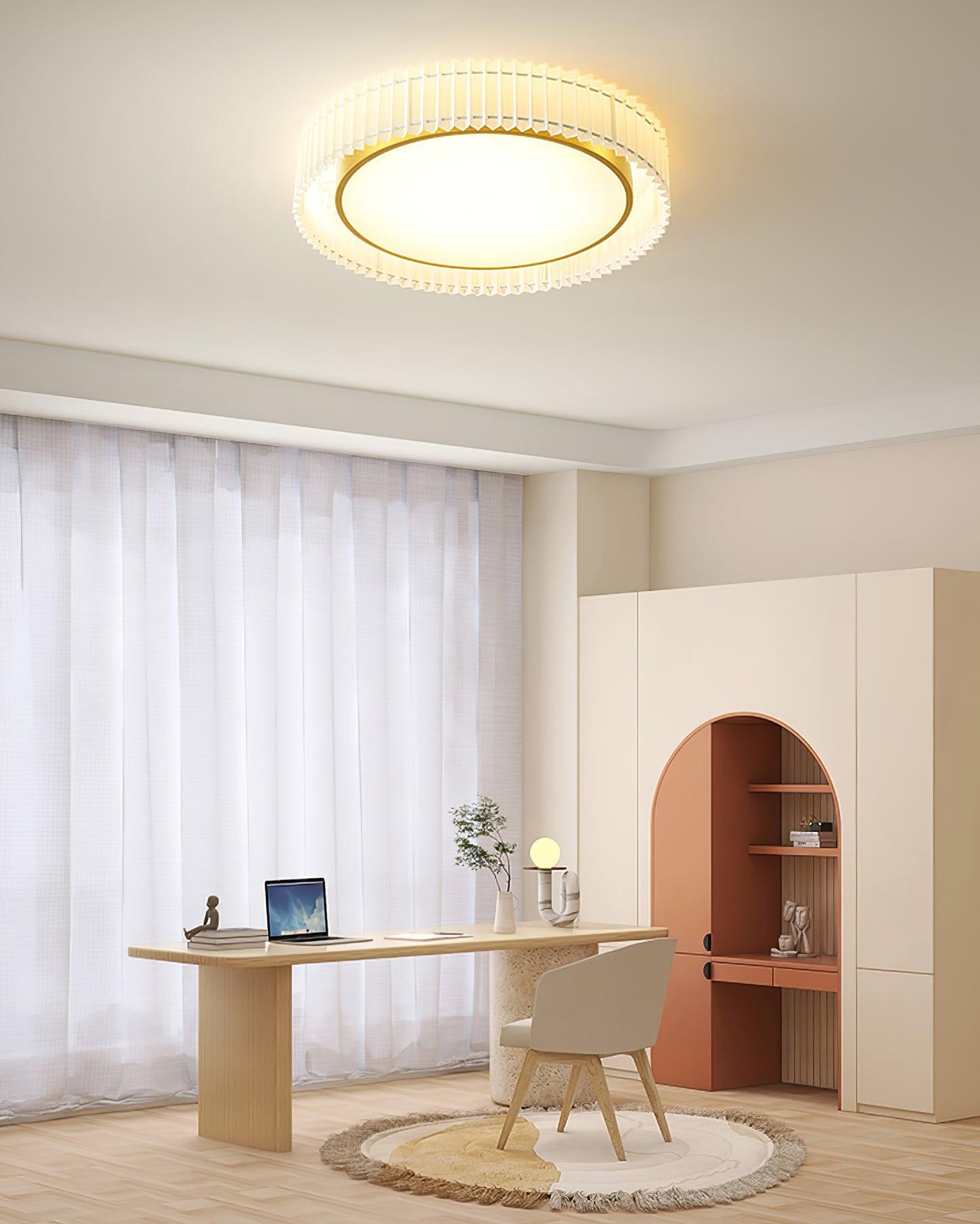 Round Pleated Ceiling Lamp - Lumpaz