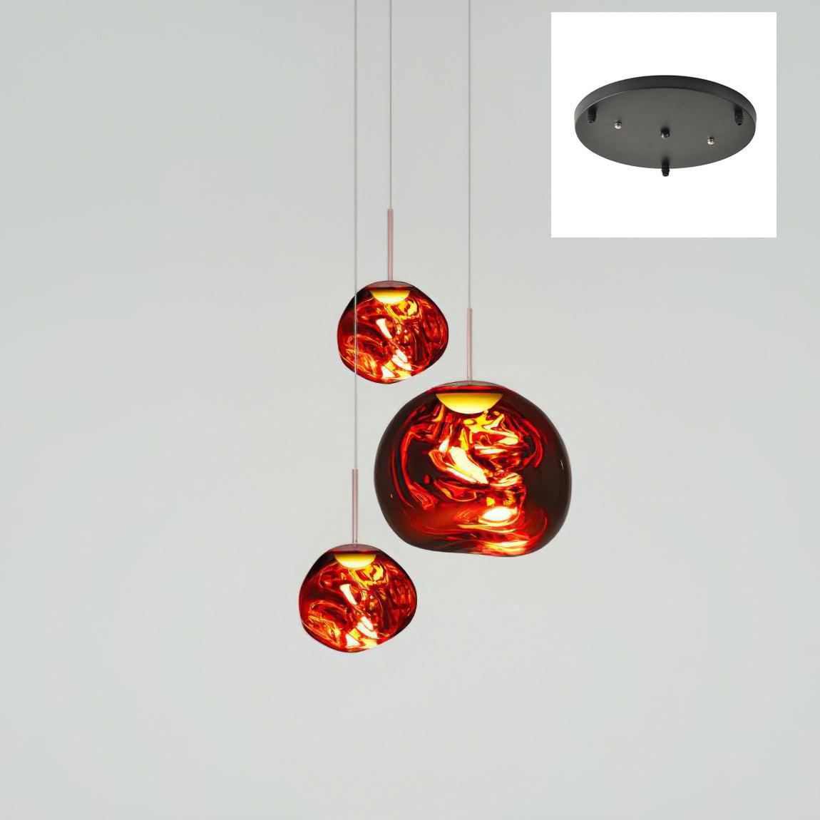 Multi Lava Round Pendant Lamp - Lumpaz