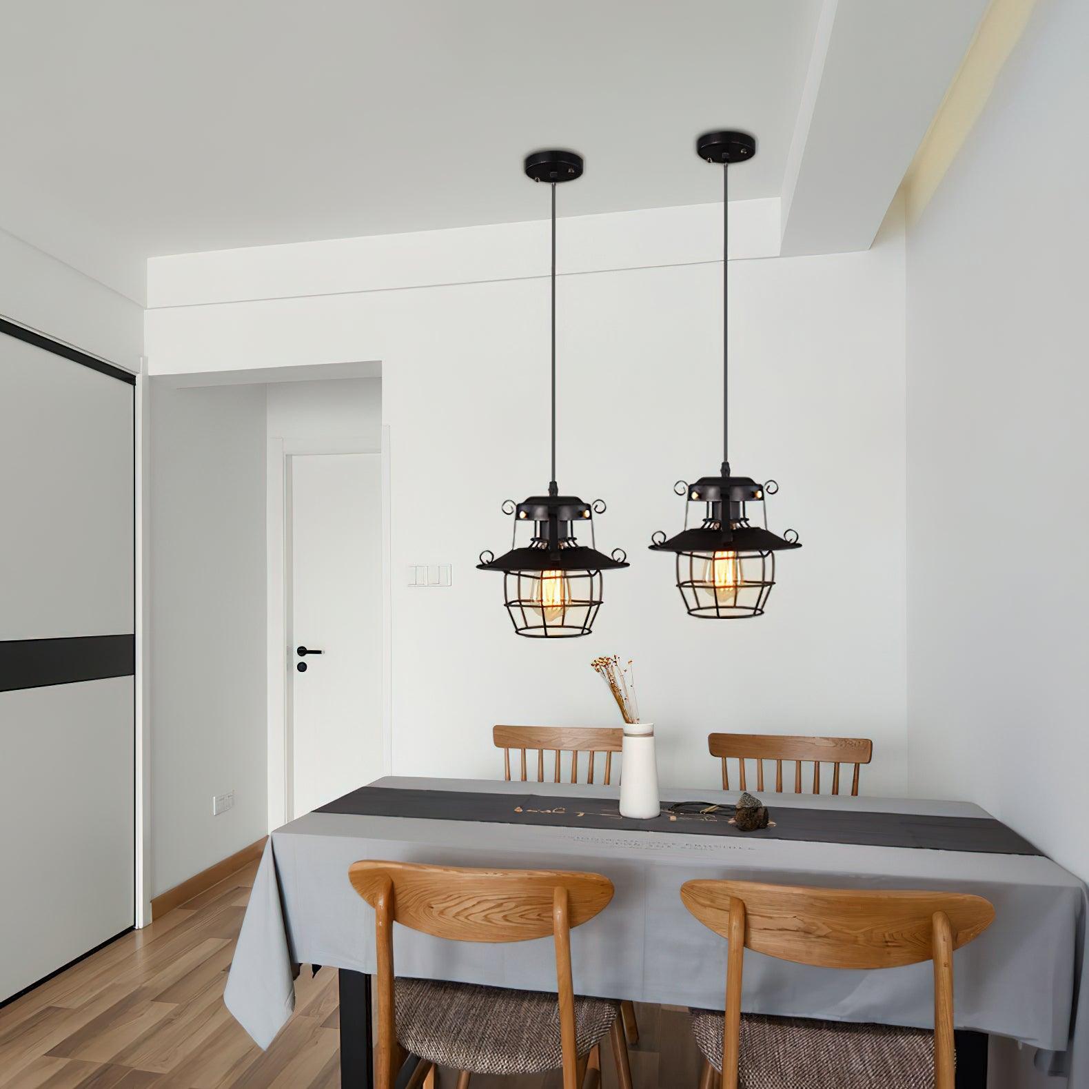 Retro Birdcage Pendant Light - Lumpaz