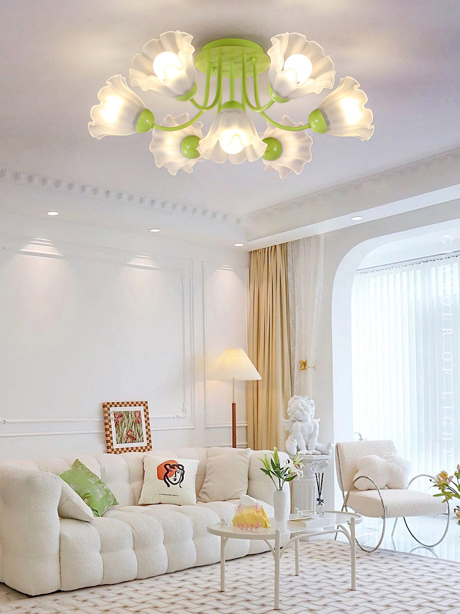 Floral Sculpted Ceiling Lamp - Lumpaz