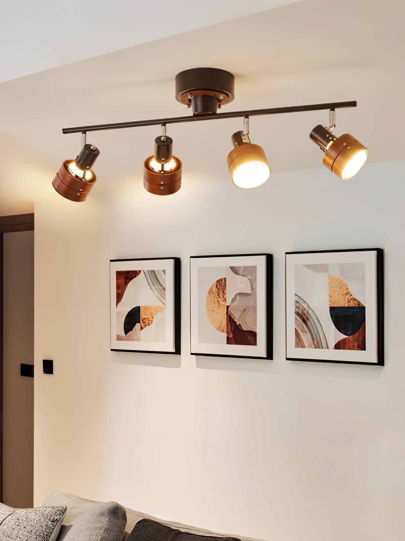 Wooden Adjustable Spot Ceiling Lamp - Lumpaz