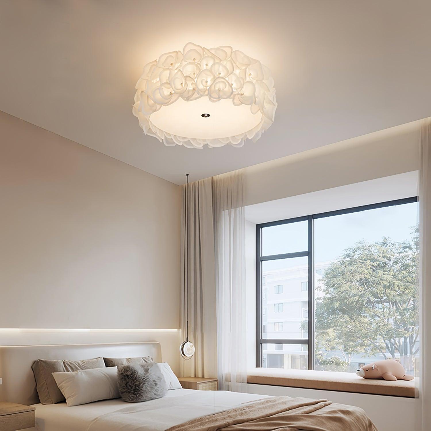 White Hydrangea Ceiling Lamp - Lumpaz