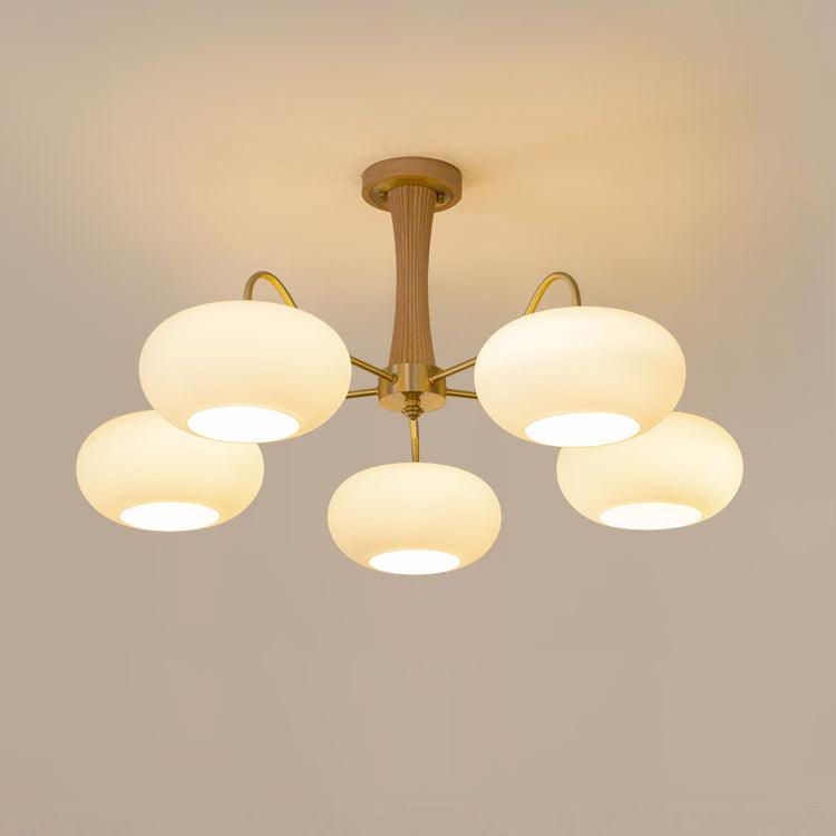 Brass Wooden Persimmon Ceiling Lamp - Lumpaz