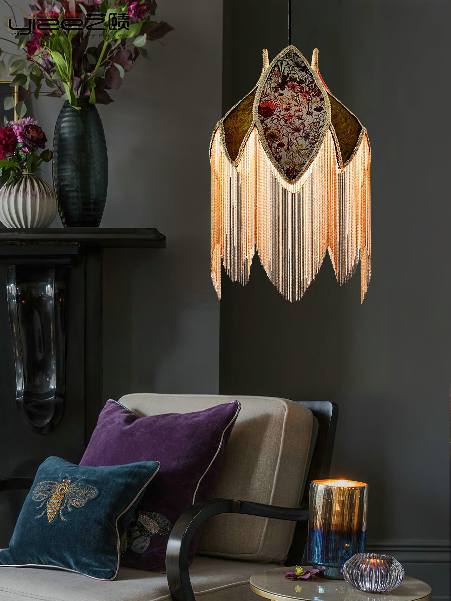 Bette Fringed Pendant Lamp - Lumpaz