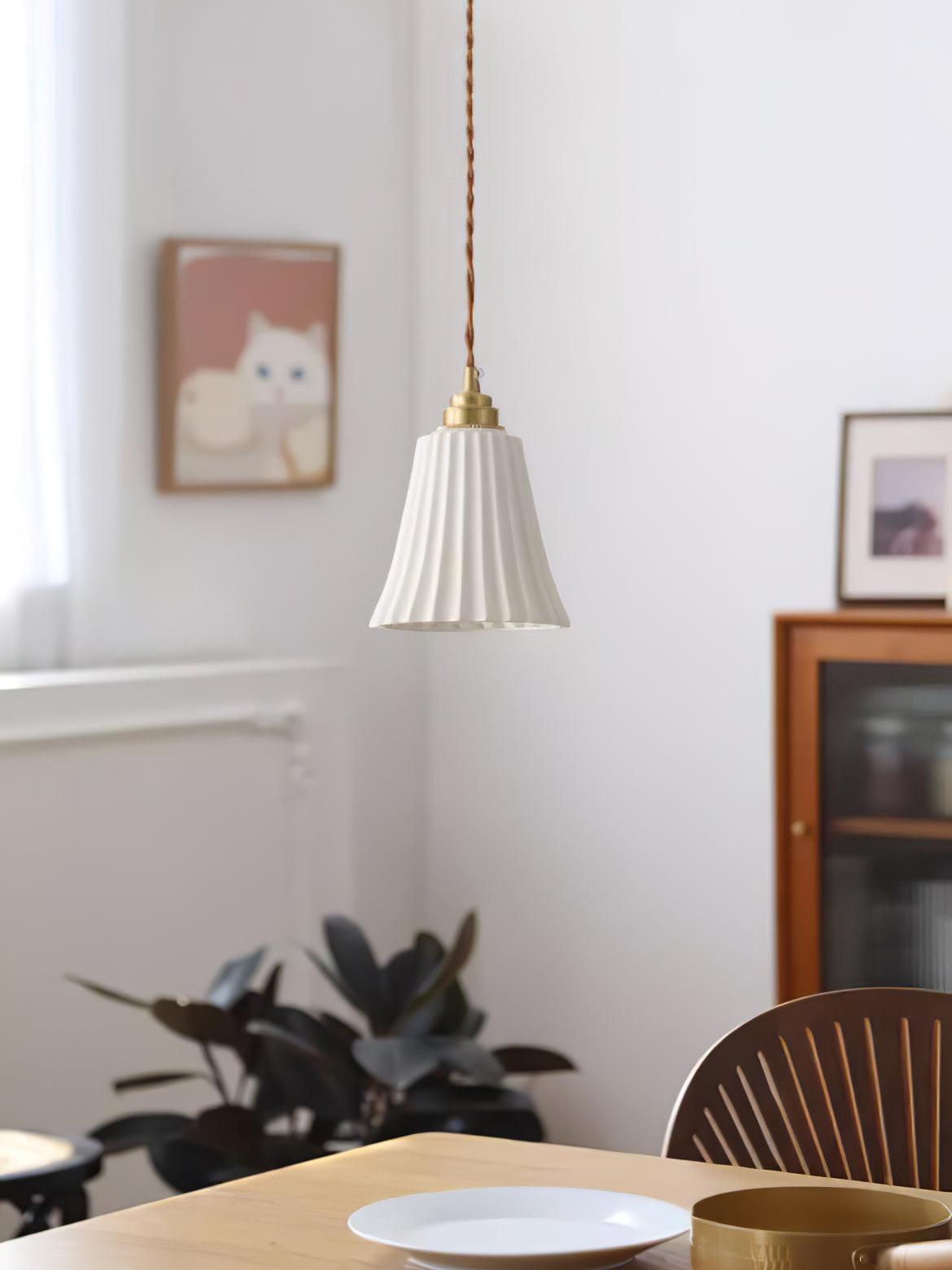 Trumpet Ceramic Pendant Light - Lumpaz