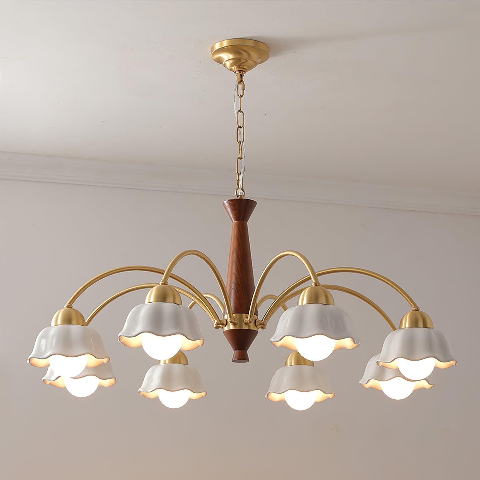 Swedish Modern Brass Chandelier - Lumpaz