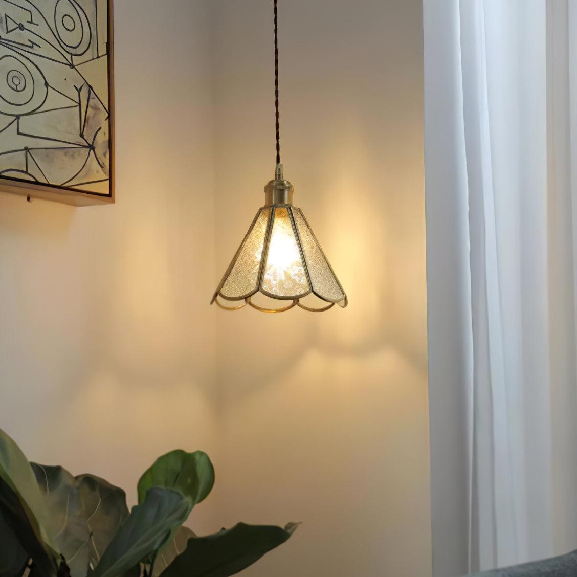 Patterned Glass Pendant Lamp - Lumpaz