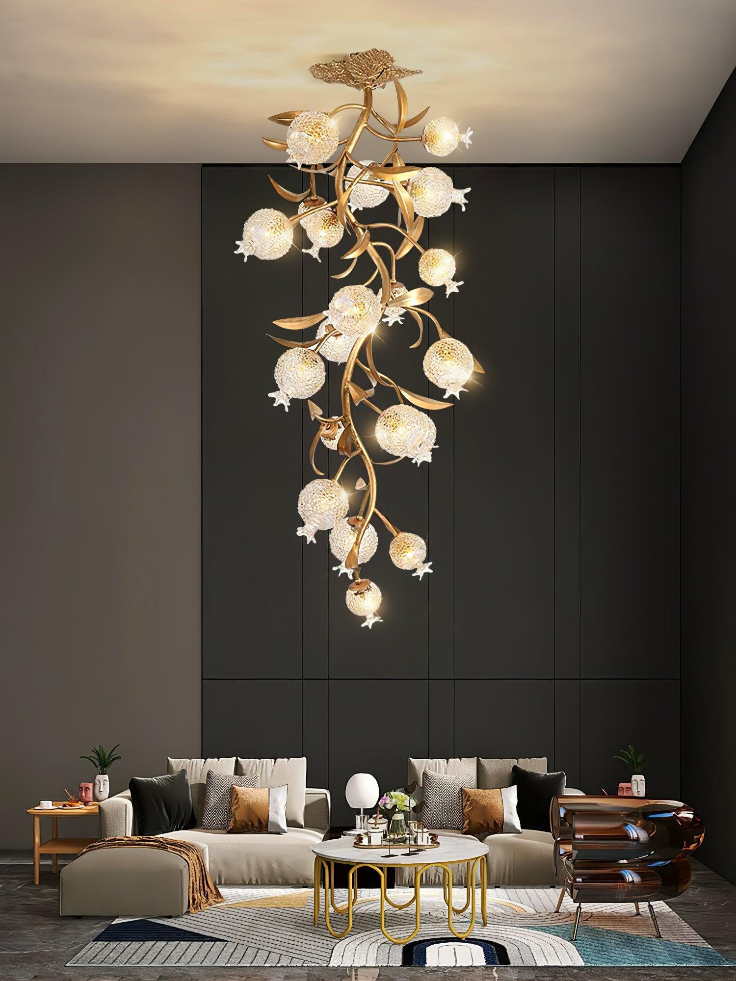 Pomegranate Brass Ceiling Lamp - Lumpaz