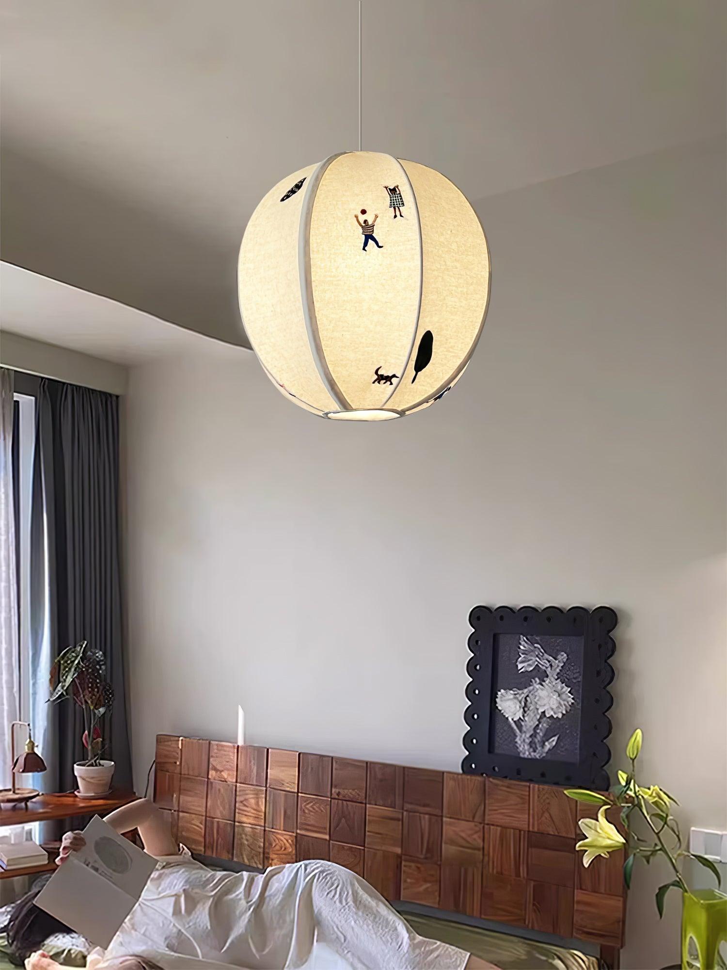 Park Embroidered Textile Pendant Lamp - Lumpaz
