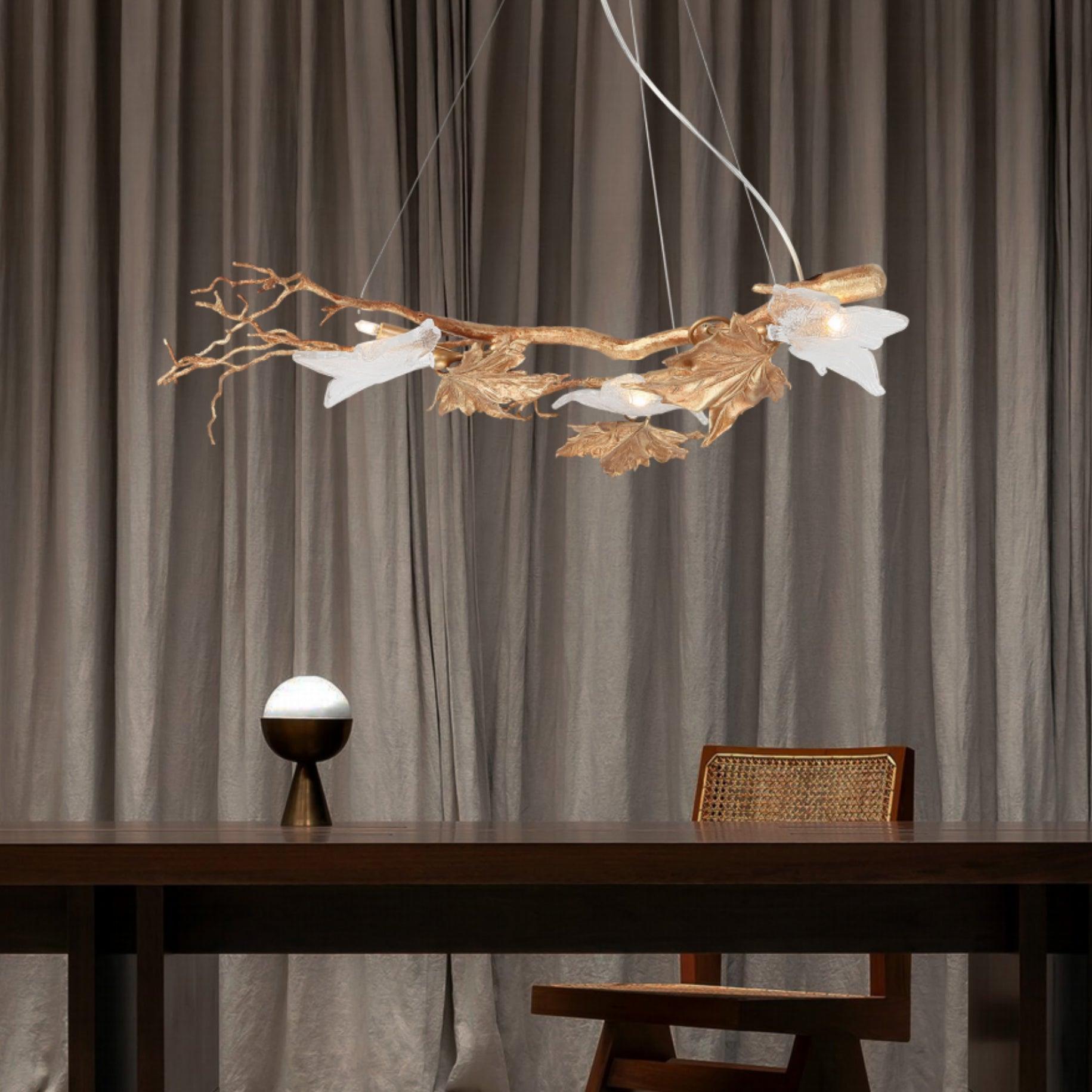 Folio Branch Brass Chandelier - Lumpaz